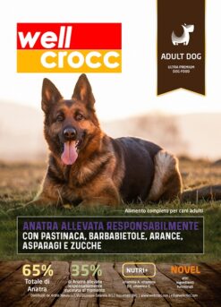 Wellcrocc Cane Medium Adult Superfood Anatra Mix Ortaggi Kg2